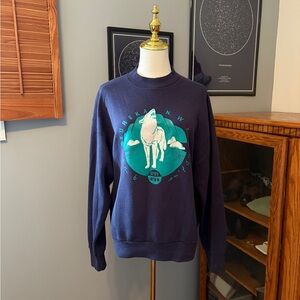 Vintage 90s Northwest Territories Wolf Graphic Sweatshirt